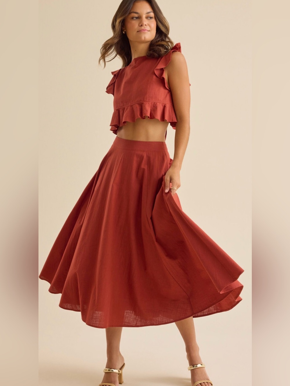 Altar'd State Grace Midi Skirt Size Medium - Picture 1 of 9
